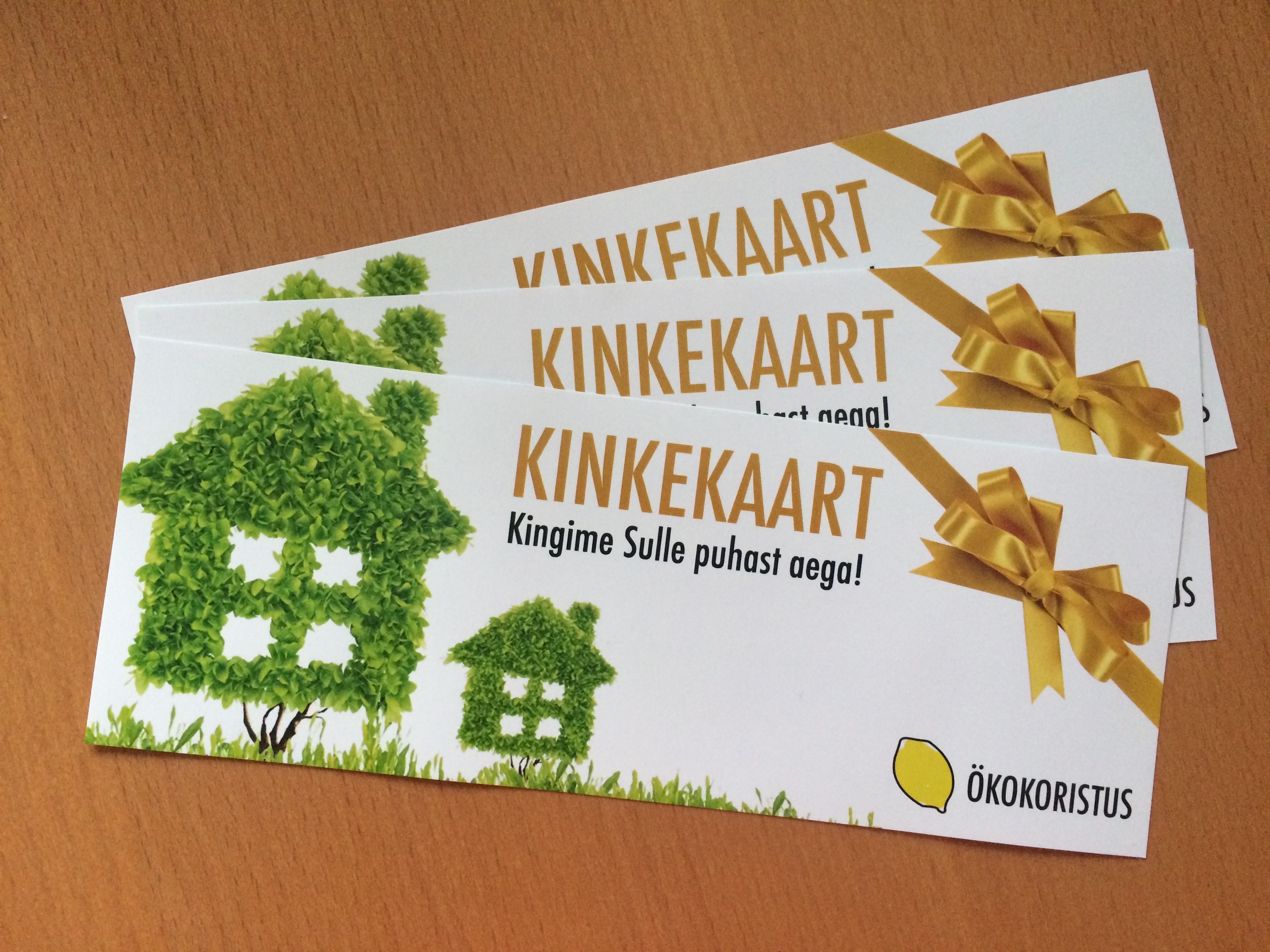 ökokoristus, kodukoristus, kinkekaart